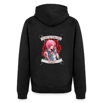 I'm not like other women, I'm worse - Unisex Premium Organic Zip Hoodie - black - Back - Nico (187cm)