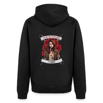 I'm not like other women, I'm worse - Unisex Premium Organic Zip Hoodie - black - Back - Nico (187cm)
