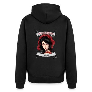 I'm not like other women, I'm worse - Unisex Premium Organic Zip Hoodie - black - Back - Nico (187cm)