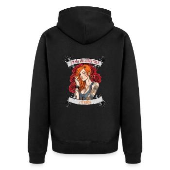 I'm not like other women, I'm worse - Unisex Premium Organic Zip Hoodie - black - Back - Nico (187cm)
