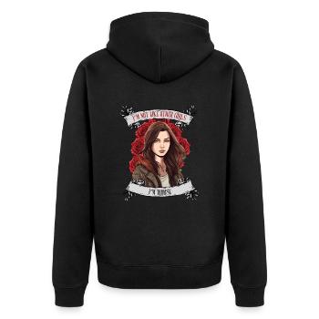 I'm not like other women, I'm worse - Unisex Premium Organic Zip Hoodie - black - Back - Nico (187cm)