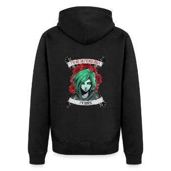 I'm not like other women, I'm worse - Unisex Premium Organic Zip Hoodie - black - Back - Nico (187cm)