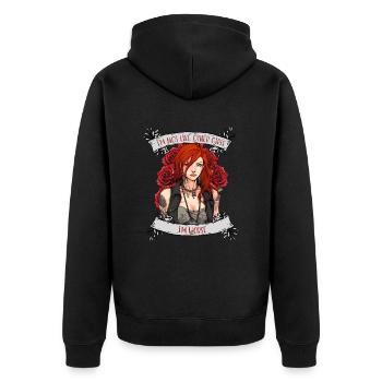 I'm not like other women, I'm worse - Unisex Premium Organic Zip Hoodie - black - Back - Nico (187cm)