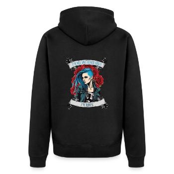 I'm not like other women, I'm worse - Unisex Premium Organic Zip Hoodie - black - Back - Nico (187cm)