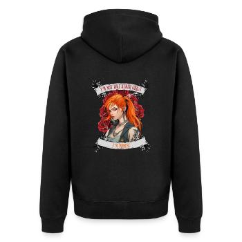 I'm not like other women, I'm worse - Unisex Premium Organic Zip Hoodie - black - Back - Nico (187cm)