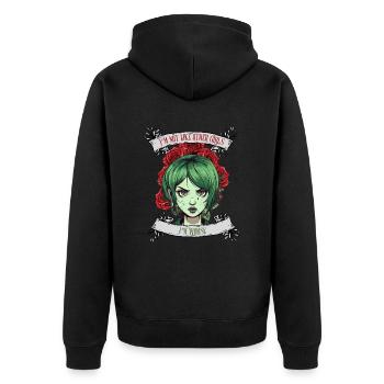 I'm not like other women, I'm worse - Unisex Premium Organic Zip Hoodie - black - Back - Nico (187cm)