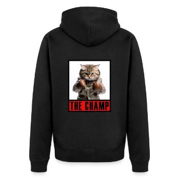 Funny Cat Boxe Arts Martiaux MMA Arts Martiaux - Veste à capuche bio Premium Unisexe - noir - Dos - Nico (187cm)