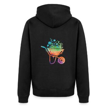 Jardinier Jardinier Dames Enfants Jardinier - Veste à capuche bio Premium Unisexe - noir - Dos - Nico (187cm)