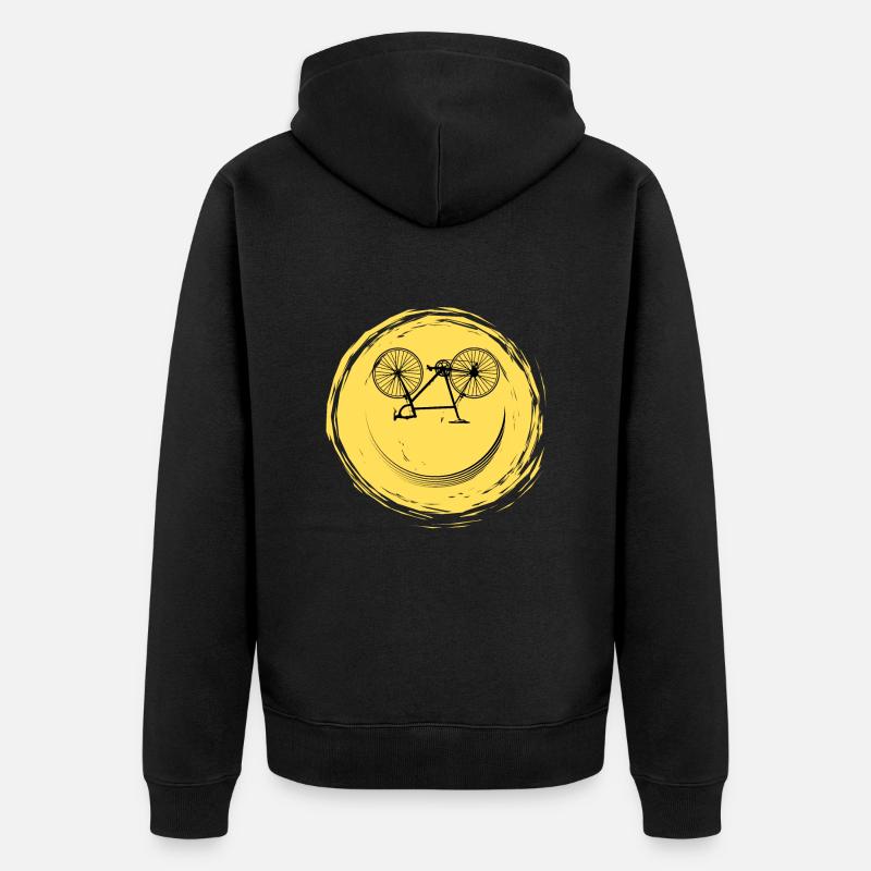 Face de vélo - Veste à capuche bio Premium Unisexe - noir