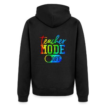 Lehramt Grundschule Lehramt Lehramt - Unisex Premium Bio Zip Hoodie - Schwarz - Hinten - Nico (187cm)