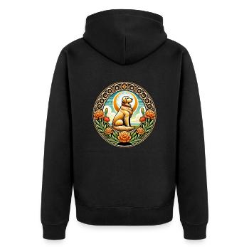 Golden retriever - Veste à capuche bio Premium Unisexe - noir - Dos - Nico (187cm)