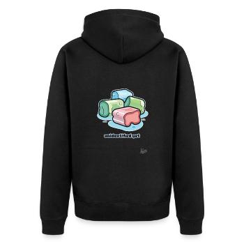 Unknown chewing gum object - Unisex Premium Organic Zip Hoodie - black - Back - Nico (187cm)