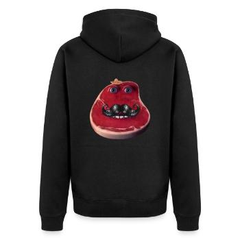 Spanish Ei Ei Ei Tiktok meme lustig baby party - Unisex Premium Bio Zip Hoodie - Schwarz - Hinten - Nico (187cm)