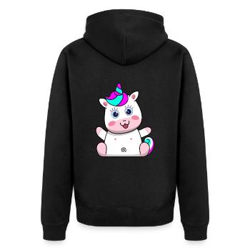 Licorne Design Enfant Fantasy Créature mythique Cadeau - Veste à capuche bio Premium Unisexe - noir - Dos - Nico (187cm)