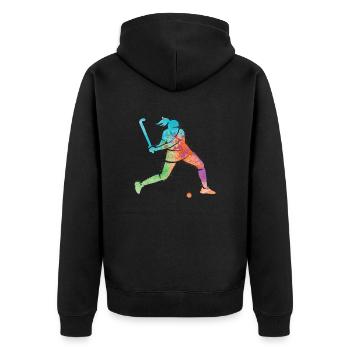 Hockey sur gazon Joueurs de hockey Enfants Hockey Filles - Veste à capuche bio Premium Unisexe - noir - Dos - Nico (187cm)