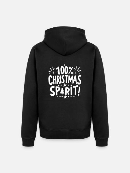 100% de Noël - Veste à capuche bio Premium Unisexe - noir