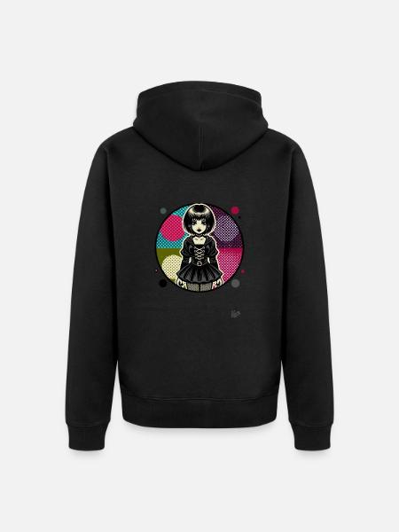 Coole Punk-Emo-Girl - Unisex Premium Bio Zip Hoodie - Schwarz