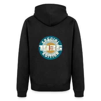 Special Edition 1935 Birthday Gift Vintage - Unisex Premium Organic Zip Hoodie - black - Back - Nico (187cm)