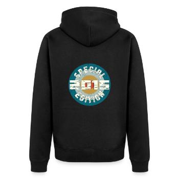 Special Edition 2015 Birthday Gift Vintage - Unisex Premium Organic Zip Hoodie - black - Back - Nico (187cm)