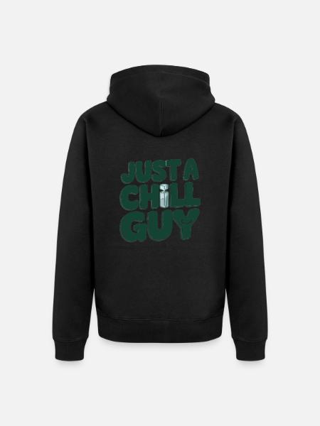 Just a Chill Guys lyrics - Unisex Premium Organic Zip Hoodie - black
