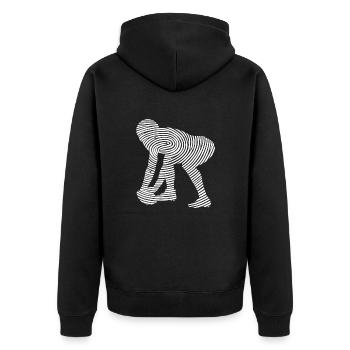 Football américain Fingerprint Football masculin - Veste à capuche bio Premium Unisexe - noir - Dos - Nico (187cm)