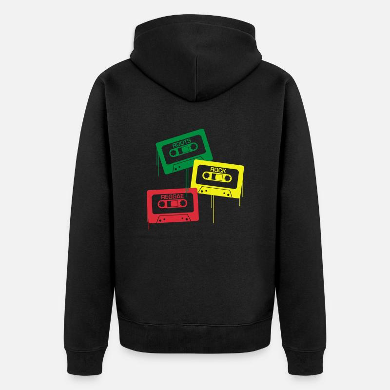 Roots, Rock, Reggae - Unisex Premium Bio Zip Hoodie - Schwarz