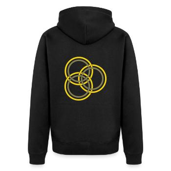 Nœud borroméen - Veste à capuche bio Premium Unisexe - noir - Dos - Nico (187cm)