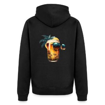 Lunettes de soleil d’été Palms et bière - Veste à capuche bio Premium Unisexe - noir - Dos - Nico (187cm)
