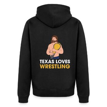 Conception de lutte au Texas pour les fiers fans du Texas - Veste à capuche bio Premium Unisexe - noir - Dos - Nico (187cm)
