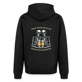 Amitié sans limites - Veste à capuche bio Premium Unisexe - noir - Dos - Nico (187cm)