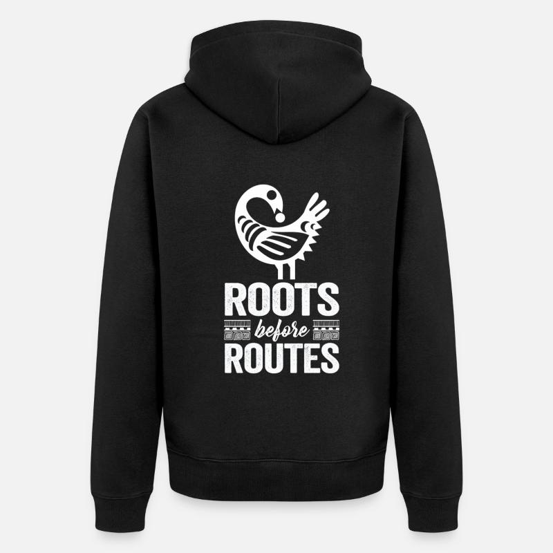 Symbole Sankofa Adinkra Ghana Noir - Veste à capuche bio Premium Unisexe - noir