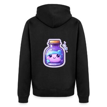 Cute Kawaii Potion - Unisex Premium Organic Zip Hoodie - black - Back - Nico (187cm)
