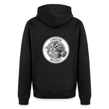 Lionfish Marine Aquarium Salzwasserfischhalter - Unisex Premium Bio Zip Hoodie - Schwarz - Hinten - Nico (187cm)