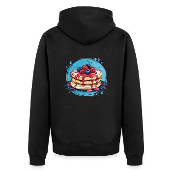 Crêpes aux baies - Veste à capuche bio Premium Unisexe - noir - Dos - Nico (187cm)