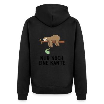 Via Ferrata Klettersteig Bergsport Alpin - Unisex Premium Bio Zip Hoodie - Schwarz - Hinten - Nico (187cm)