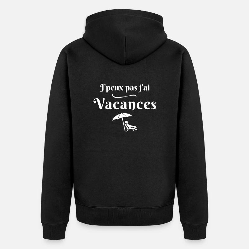 vacances, vacances d'été - Veste à capuche bio Premium Unisexe - noir