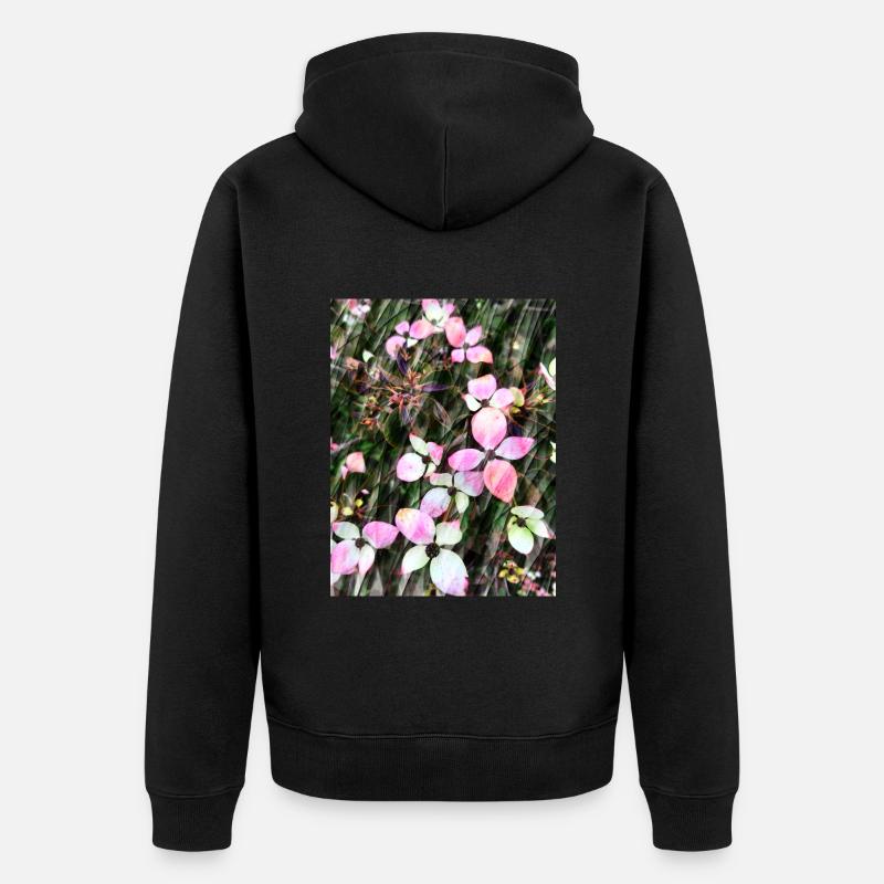 blütenserenade - Unisex Premium Bio Zip Hoodie - Schwarz