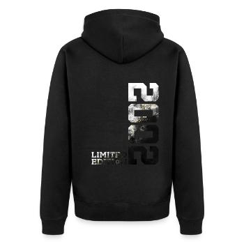 24TH BIRTHDAY 24 YEARS LIMITED EDITION 2002 - Unisex Premium Organic Zip Hoodie - black - Back - Nico (187cm)