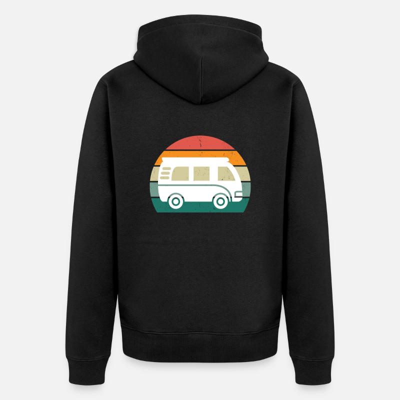 Camping-car rétro - Veste à capuche bio Premium Unisexe - noir