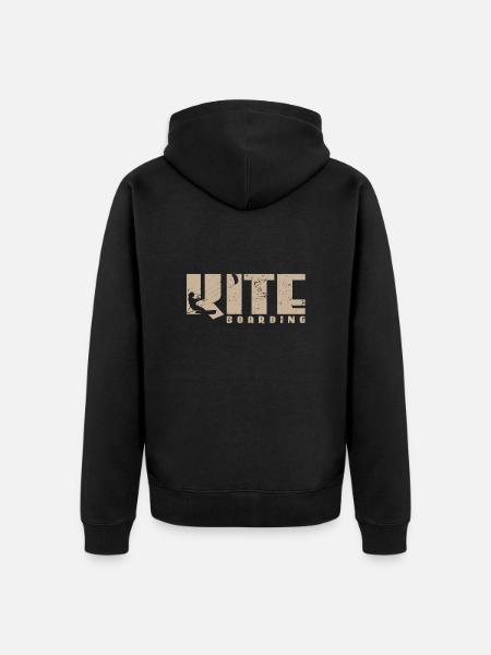 Kite boarding - Unisex Premium Organic Zip Hoodie - black
