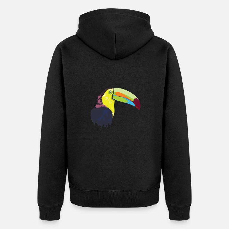 Toucan (Toucan) oiseau toucan - Veste à capuche bio Premium Unisexe - noir