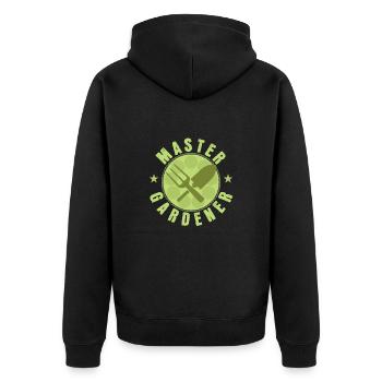 Jardinage "Maître jardinier" - Veste à capuche bio Premium Unisexe - noir - Dos - Nico (187cm)