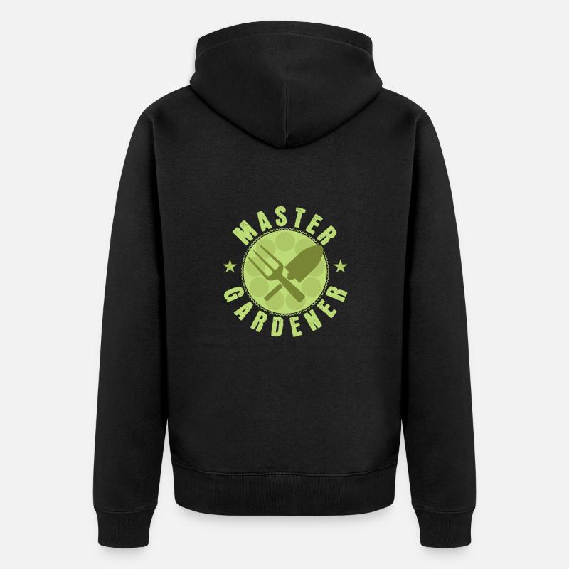 Gartenarbeit "Master Gardener" - Unisex Premium Bio Zip Hoodie - Schwarz