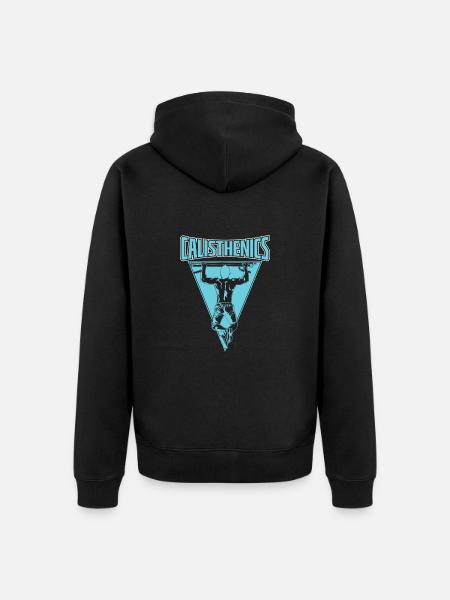 Calisthenics pull-up bar - Unisex Premium Organic Zip Hoodie - black