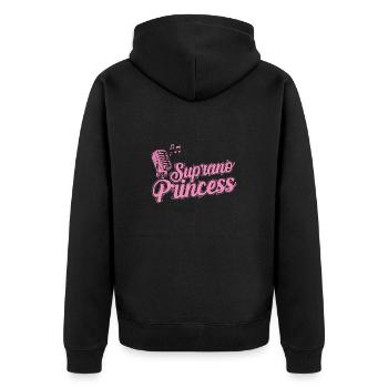 Chant princesse au Microphone Suprano Princess - Veste à capuche bio Premium Unisexe - noir - Dos - Nico (187cm)