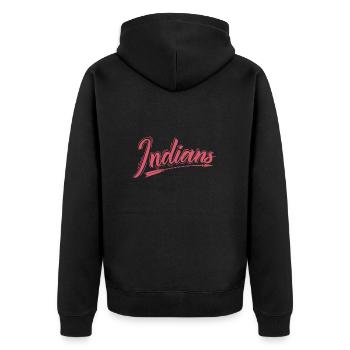 Les Indiens avec flèche Indians - Veste à capuche bio Premium Unisexe - noir - Dos - Nico (187cm)