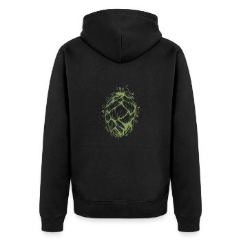 Le houblon se fait brasser soi-même - Veste à capuche bio Premium Unisexe - noir - Dos - Nico (187cm)