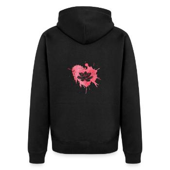 Fleur de Lotus Fleur Jardin Fleur de Lotus Lotus - Veste à capuche bio Premium Unisexe - noir - Dos - Nico (187cm)