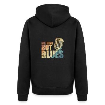 Rien que de la trompette de musique blues - Veste à capuche bio Premium Unisexe - noir - Dos - Nico (187cm)