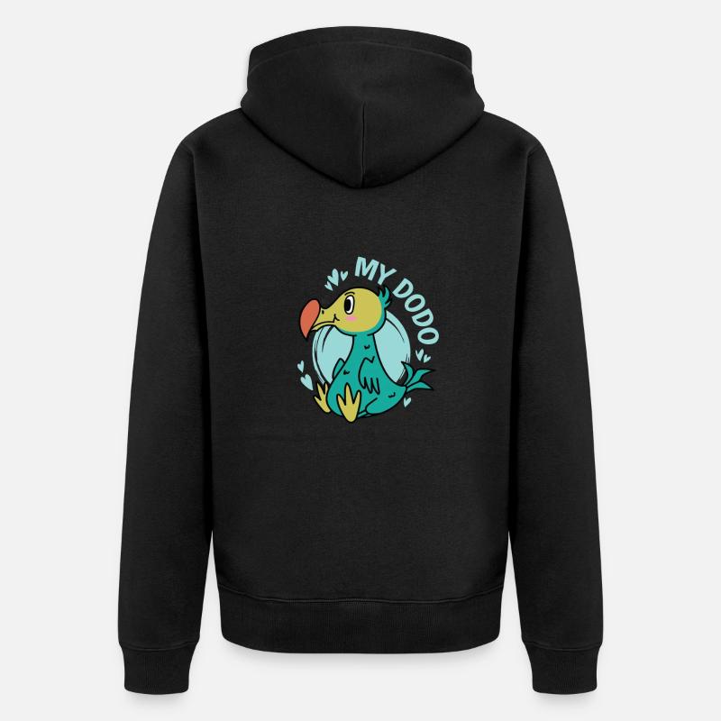 Mon oiseau Dodo de l’île Maurice - Veste à capuche bio Premium Unisexe - noir